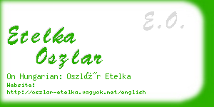 etelka oszlar business card